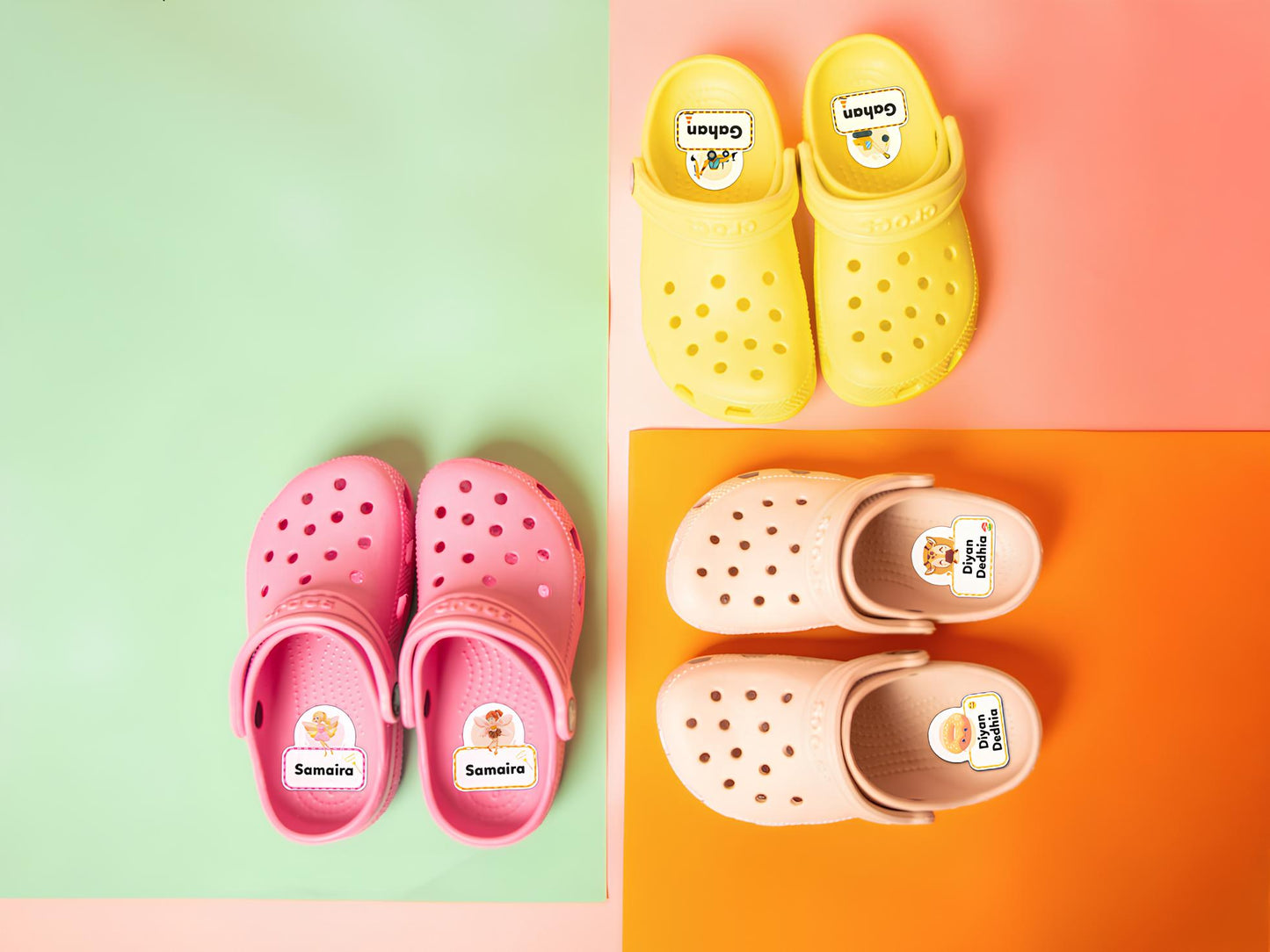 Personalize Name Stickers | 48 Waterproof Labels for Kids | 3 different sizes (S, M, L)