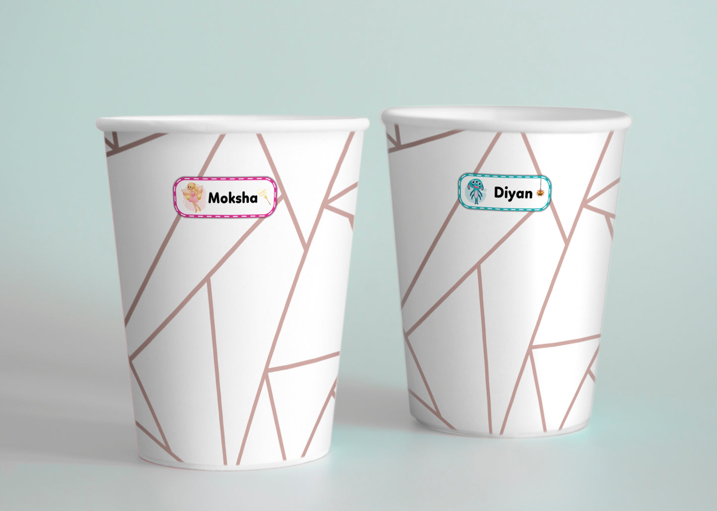 Personalize Name Stickers | 96 Waterproof Labels for Kids | 3 different sizes (S, M, L)