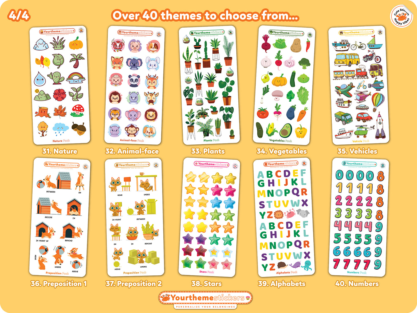 Kids Sticker Pack | Choose 38 Themes, 800+ Stickers